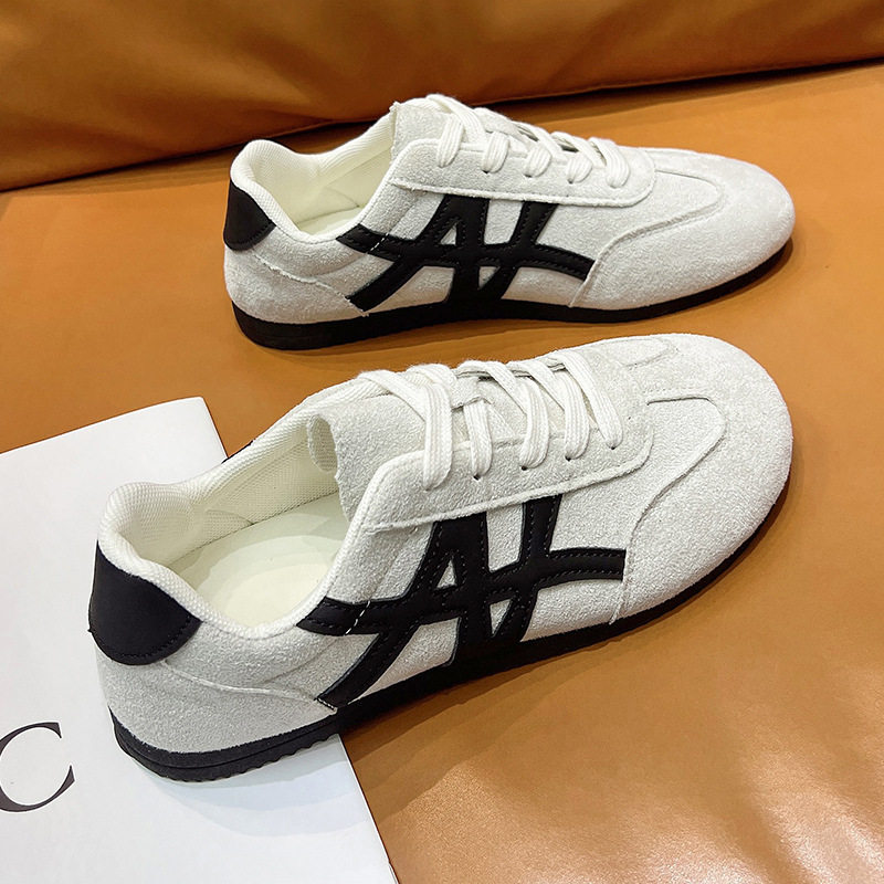 香港潮牌阿甘鞋女2025秋季新款透气皮面德训鞋舒适百搭轻便女鞋运