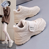 配裙子不累脚软底轻便休闲女 女外穿2026新款 韩国潮鞋 魔术贴运动鞋