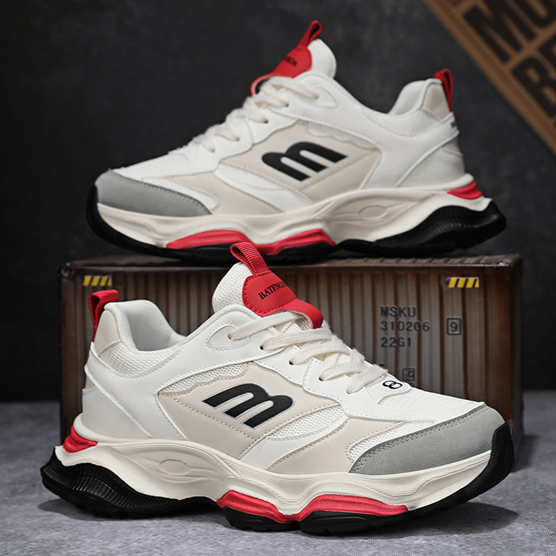 香港潮牌2024新款男鞋爆款厚底网布老爹鞋学生百搭运动潮鞋子四季,流行男鞋,老爹鞋,淘宝优惠券,粉丝福利购,淘宝优惠卷