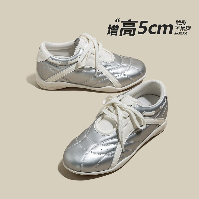 韩国明星同款软皮德训鞋女2026夏季新款系带芭蕾百搭舒适运动时尚