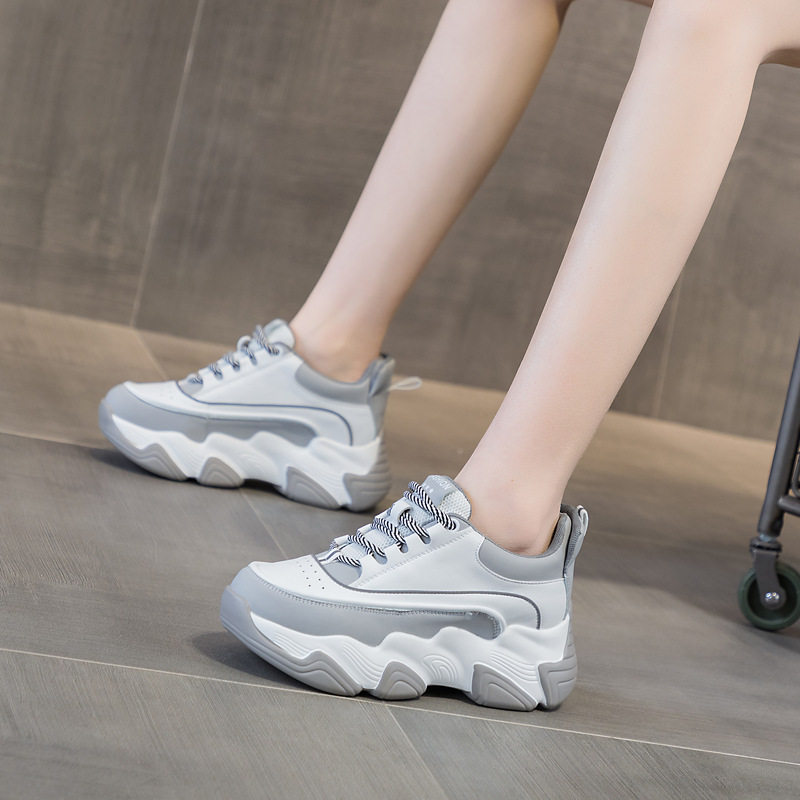 香港潮牌内增高老爹鞋女款2023新款厚底春季韩版小白鞋百搭透气休,女鞋,老爹鞋,淘宝优惠券,粉丝福利购,淘宝优惠卷