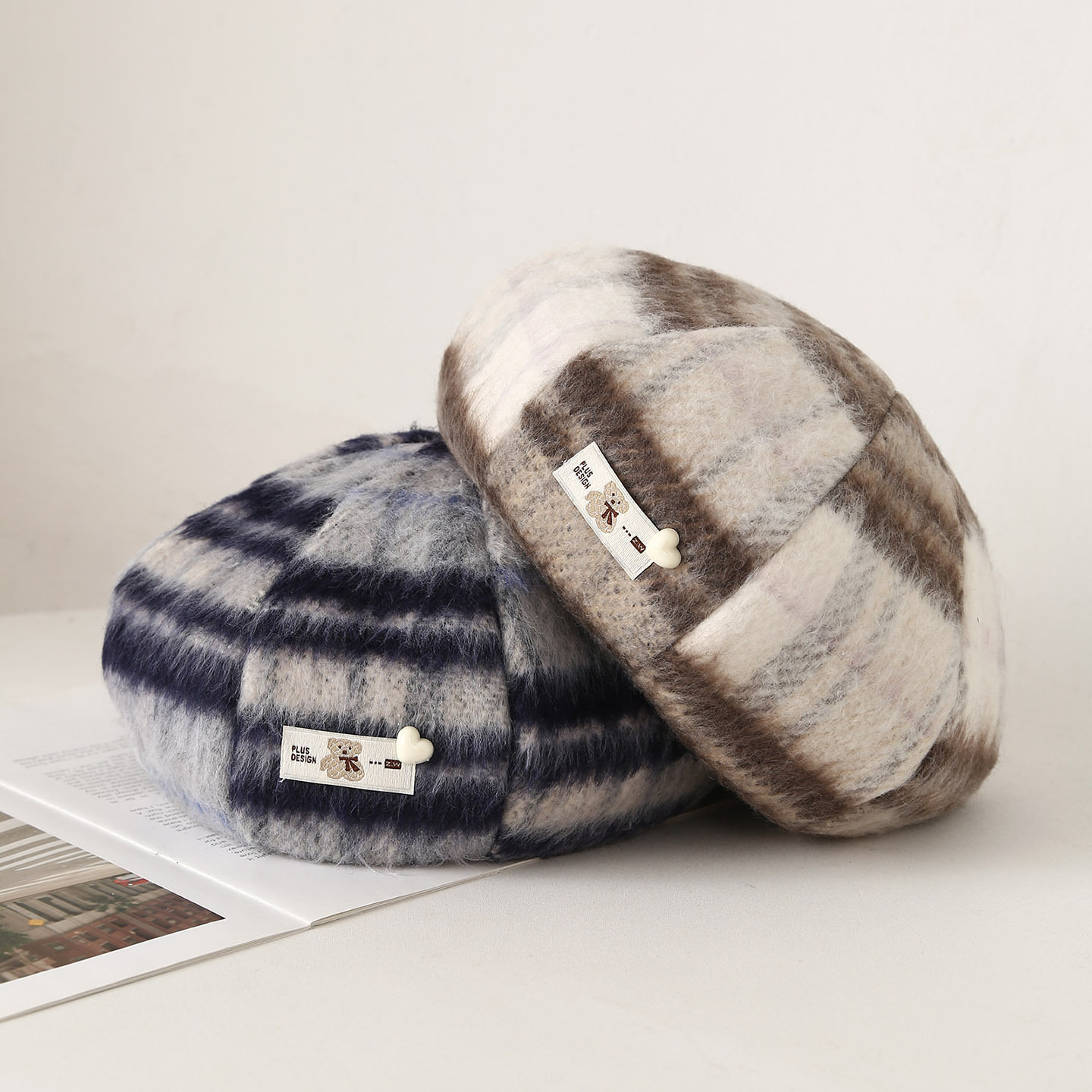 香港潮牌 25年秋冬新款实拍毛绒格纹八角帽子女报童帽保暖御寒贝,服饰配件/皮带/帽子/围巾,帽子,淘宝优惠券,粉丝福利购,淘宝优惠卷