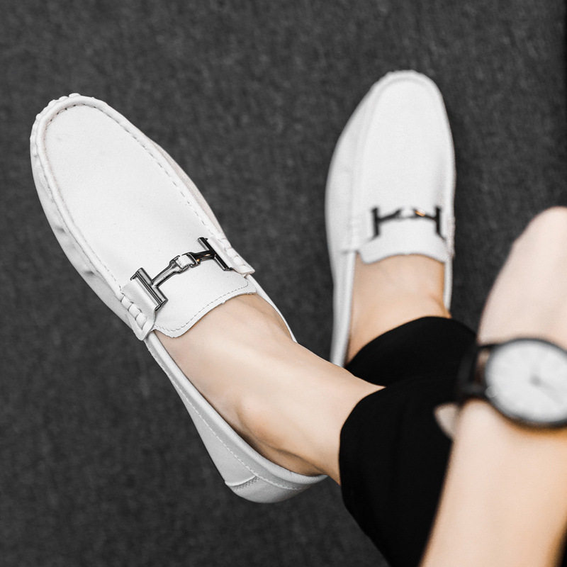 香港潮牌夏季新款莆田男鞋透气英伦风软皮豆豆鞋休闲皮鞋一脚蹬开,流行男鞋,休闲皮鞋,淘宝优惠券,粉丝福利购,淘宝优惠卷