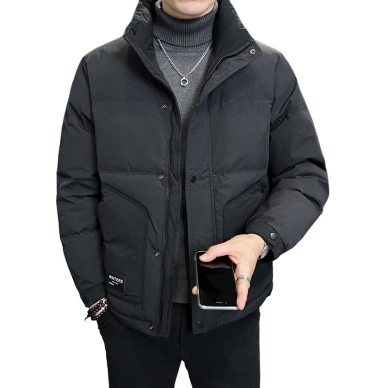 店主风2024冬季新款羽绒服男短款立领白鸭绒羽绒外套6801--P150,男装羽绒服,电商D238