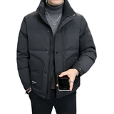 店主风2024冬季新款羽绒服男短款立领白鸭绒羽绒外套6801--P150，男装羽绒服，电商D238