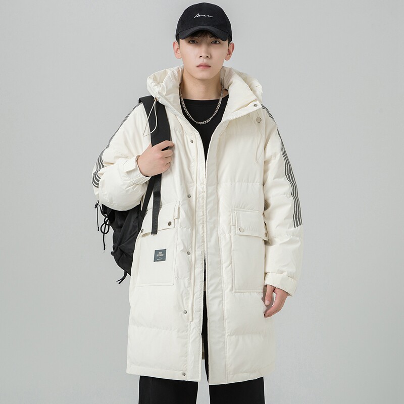 2024冬季新款羽绒服男中长款加厚标90%白鸭绒宽松外套2329-P295图片