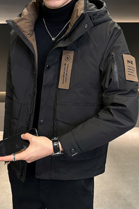 店主风2024主推冬季羽绒服男短款连帽加厚外套2336--P195图片