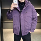 店主风2025冬季羽绒服男一手长连帽宽松标绒外套7819-TP155，男装羽绒服，电商D238