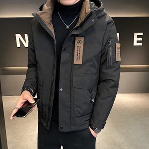 店主风2024主推冬季羽绒服男短款连帽加厚外套2336--P195,男装羽绒服,电商D238
