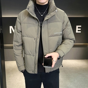 店主风2024冬季新款羽绒服男短款立领白鸭绒羽绒外套28806-P165