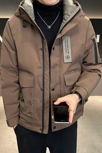 店主风2024主推冬季羽绒服男短款连帽加厚外套2336--P195图片