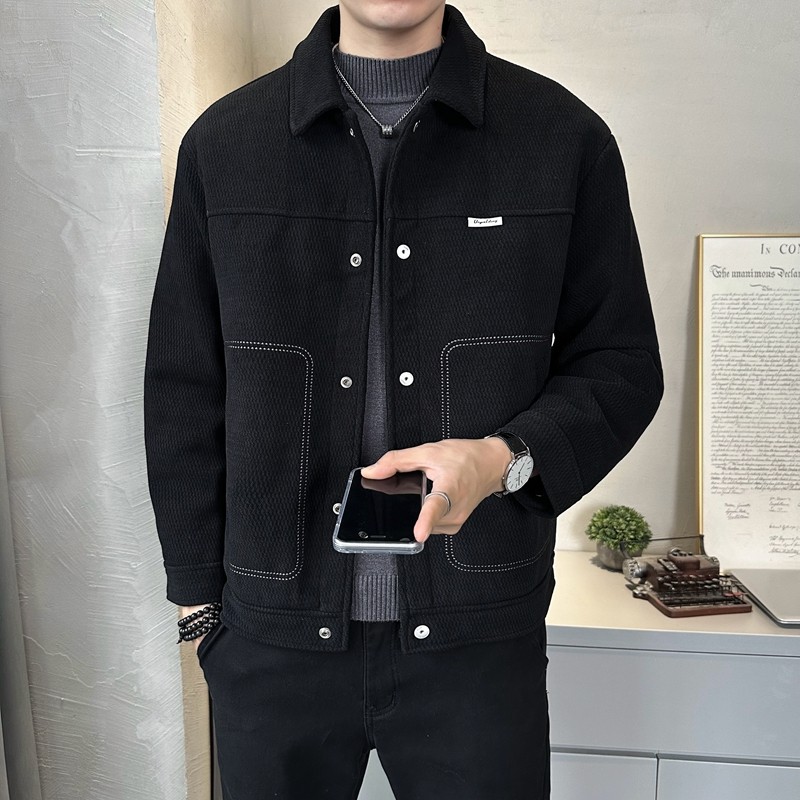 不断货2025冬季主推羽绒服短款翻领毛呢外套90鸭绒8808--P195，男装羽绒服，电商D238