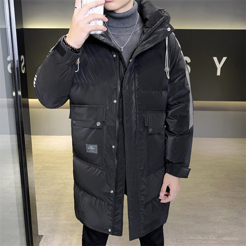 店主风2024冬季新款羽绒服男长款加厚标90%白鸭绒外套2329-P295，男装羽绒服，电商D238