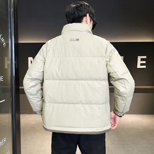 店主风2024冬季新款羽绒服男短款立领白鸭绒羽绒外套8101--P155图片