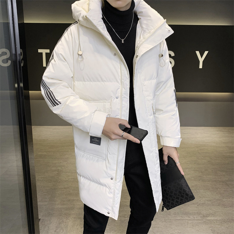 店主风2024冬季新款羽绒服男长款加厚标90%白鸭绒外套2329-P295图片