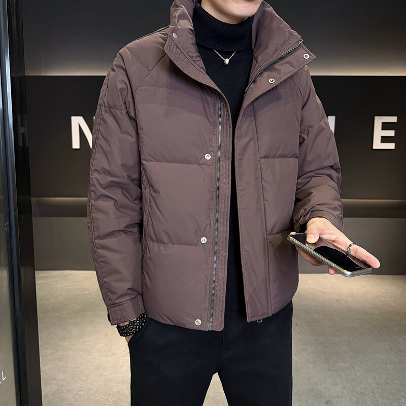 店主风2025冬季新款立领加厚羽绒服男标绒保暖外套8186-P195,男装羽绒服,电商D238