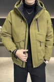 店主风2024冬季新款羽绒服男短款连帽潮牌冲锋衣外套8117--P200，男装羽绒服，电商D238