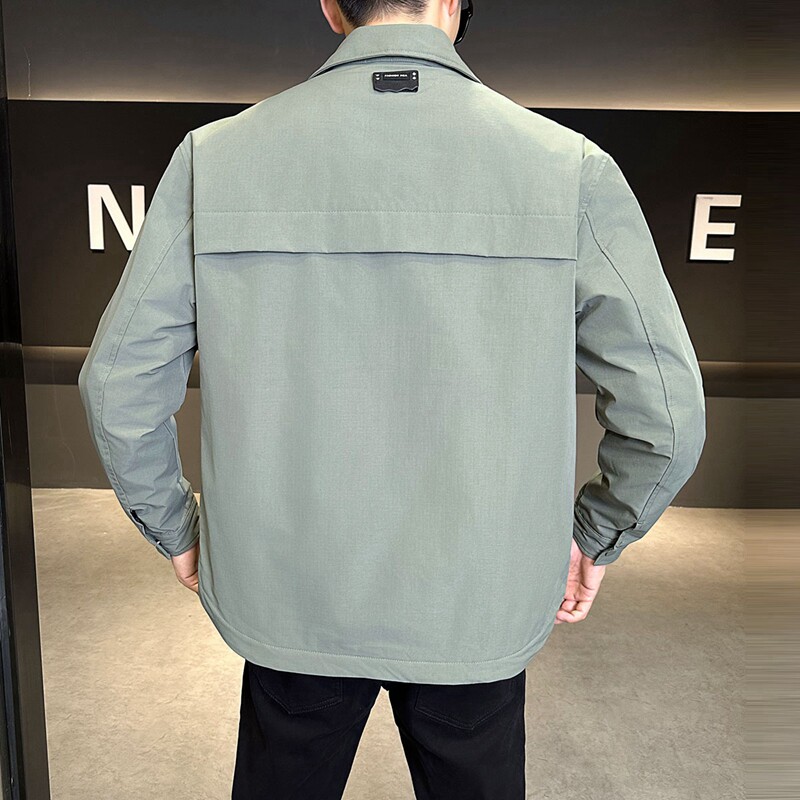 店主风2025冬季新款羽绒衬衫男轻薄标90%绒羽绒服5106-P185,男装衬衫,电商D238