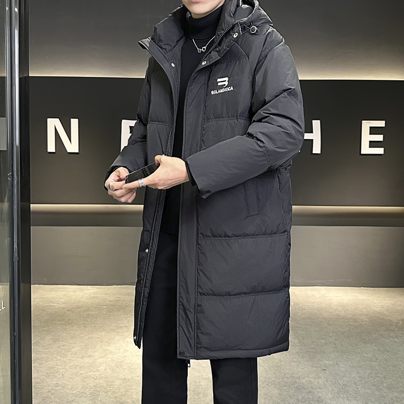 店主风2025冬季新款羽绒服男中长款加厚宽松标绒外套8838--P245，男装羽绒服，电商D238