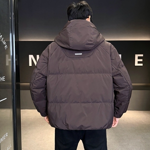 店主风2025冬季新款羽绒服男短款连帽加厚标绒外套8181--P210图片