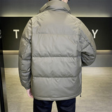 店主风2024冬季主推羽绒服男短款立领标绒外套8869--P165，男装羽绒服，电商D238