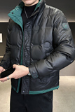 2025冬季新款羽绒服男立领短款拼色标绒羽绒外套D66-P155，男装羽绒服，电商D238