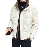 2024冬季新款羽绒服男立领短款拼色标绒羽绒外套D66-P155，男装羽绒服，电商D238