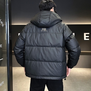 店主风2024冬季新款羽绒服男短款连帽羽绒面包服外套8131--P185图片