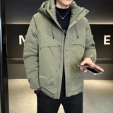 店主风2025冬季羽绒服男一手长连帽宽松标绒外套7819-TP155，男装羽绒服，电商D238