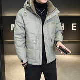 店主风2024冬季新款羽绒服男短款连帽羽绒面包服外套8131--P185，男装羽绒服，电商D238