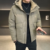 2024冬季新款羽绒服男短款连帽加厚工装羽绒外套2488--P165，男装羽绒服，电商D238