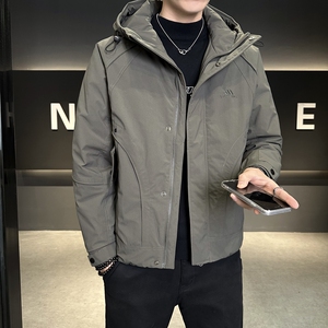 店主风2025冬季新款羽绒服男短款连帽加厚标绒外套8197--P215图片