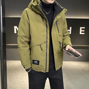 店主风2025冬季新款羽绒服男短款连帽潮牌冲锋衣外套8117--P200图片