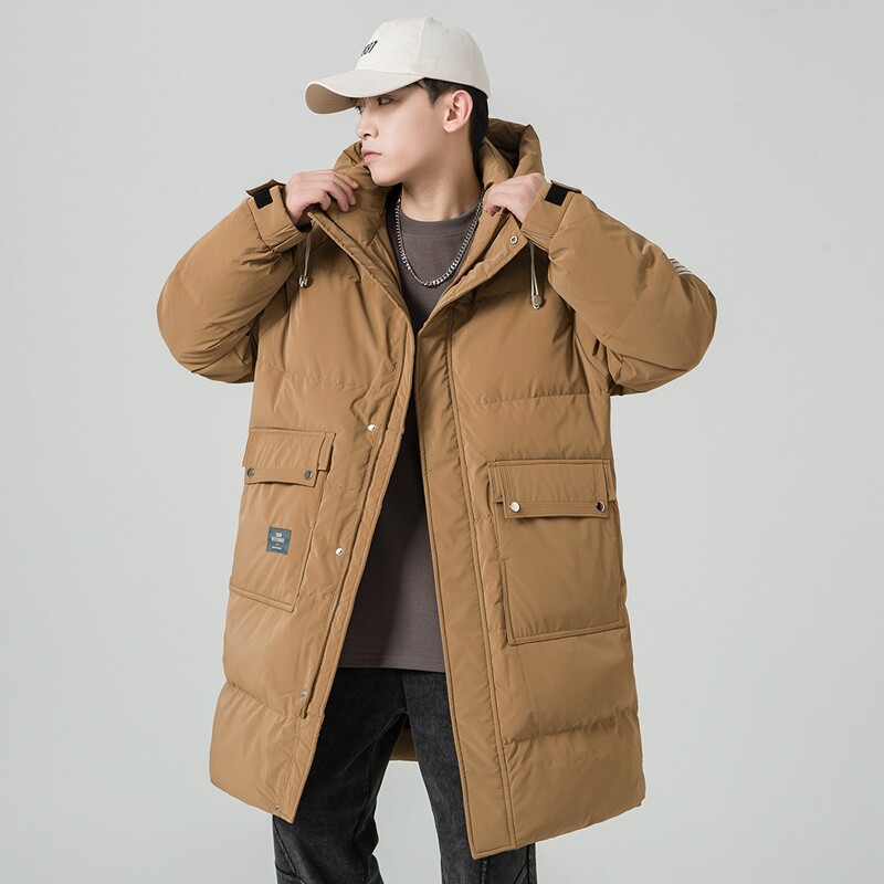 2024冬季新款羽绒服男中长款加厚标90%白鸭绒宽松外套2329-P295,男装羽绒服,电商D238