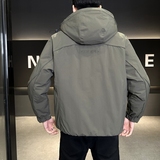 店主风2025冬季新款羽绒服男短款连帽加厚标绒外套8197--P215，男装羽绒服，电商D238