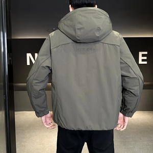 店主风2025冬季新款羽绒服男短款连帽加厚标绒外套8197--P215图片