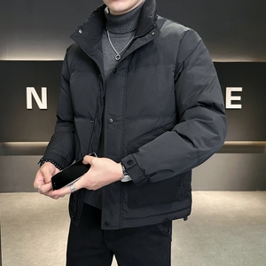 店主风2024冬季新款羽绒服男短款立领白鸭绒羽绒外套6801--P150,男装羽绒服,电商D238