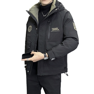 店主风2024冬季新款羽绒服男短款连帽潮牌冲锋衣外套8111--TP200图片