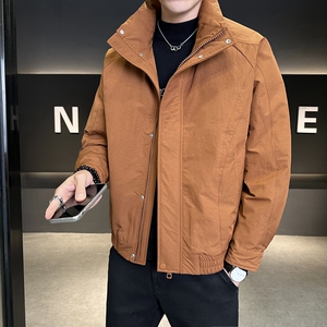 2025冬季新款羽绒服男短款立领高品质90白鸭绒外套2905--P245图片
