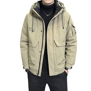店主风2024冬季新款羽绒服男短款连帽潮牌冲锋衣外套8128--P200图片