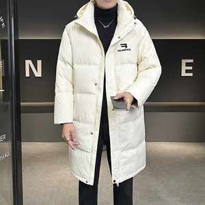 店主风2024冬季新款羽绒服男中长款加厚宽松标绒外套8838--P295图片