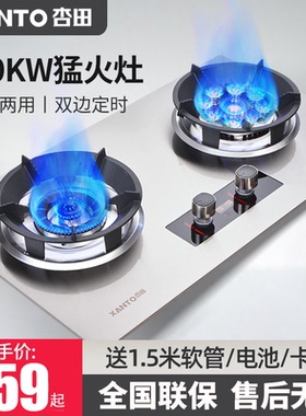 杏田 A老式煤气灶双灶家用猛火灶燃气灶炉灶天然气不锈钢液化气灶
