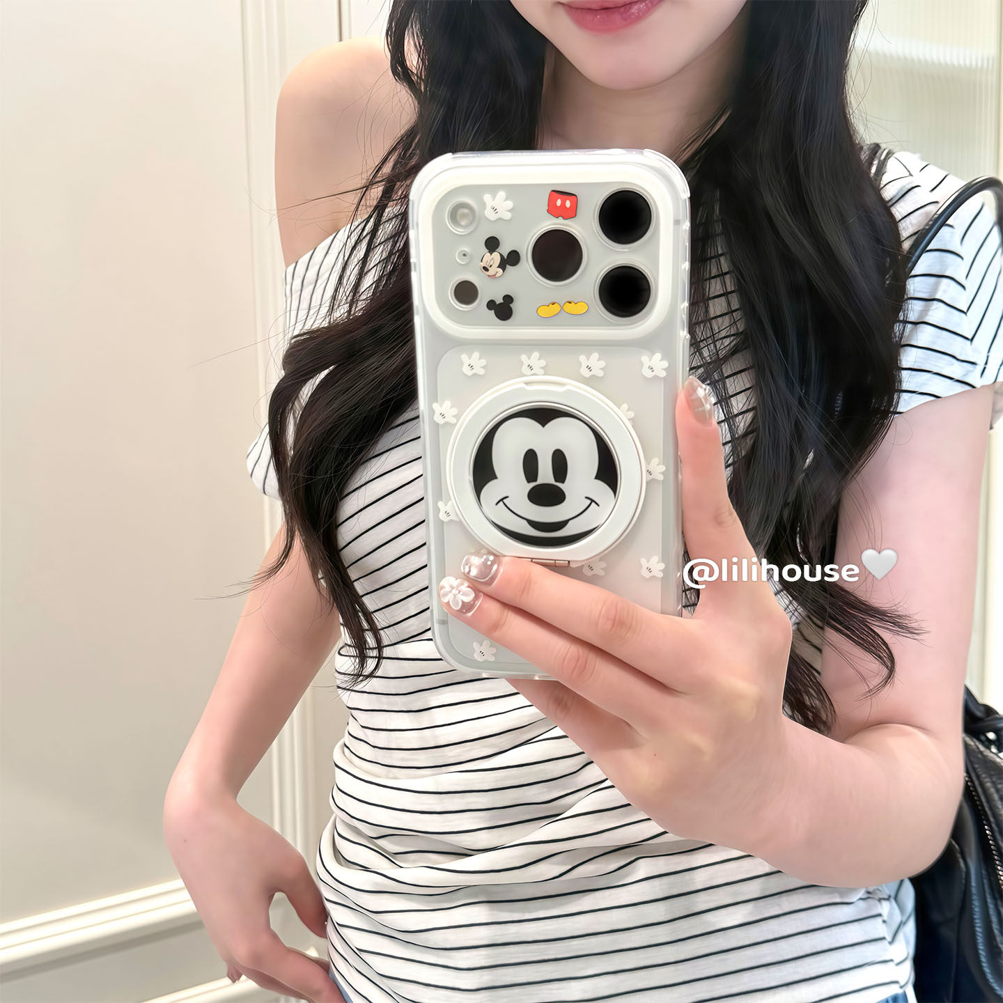 lilihouse韩国ins童趣可爱卡通旋转磁吸支架17适用17pro苹果17ProMax手机壳iPhone16全包15新款14Pro保护套女