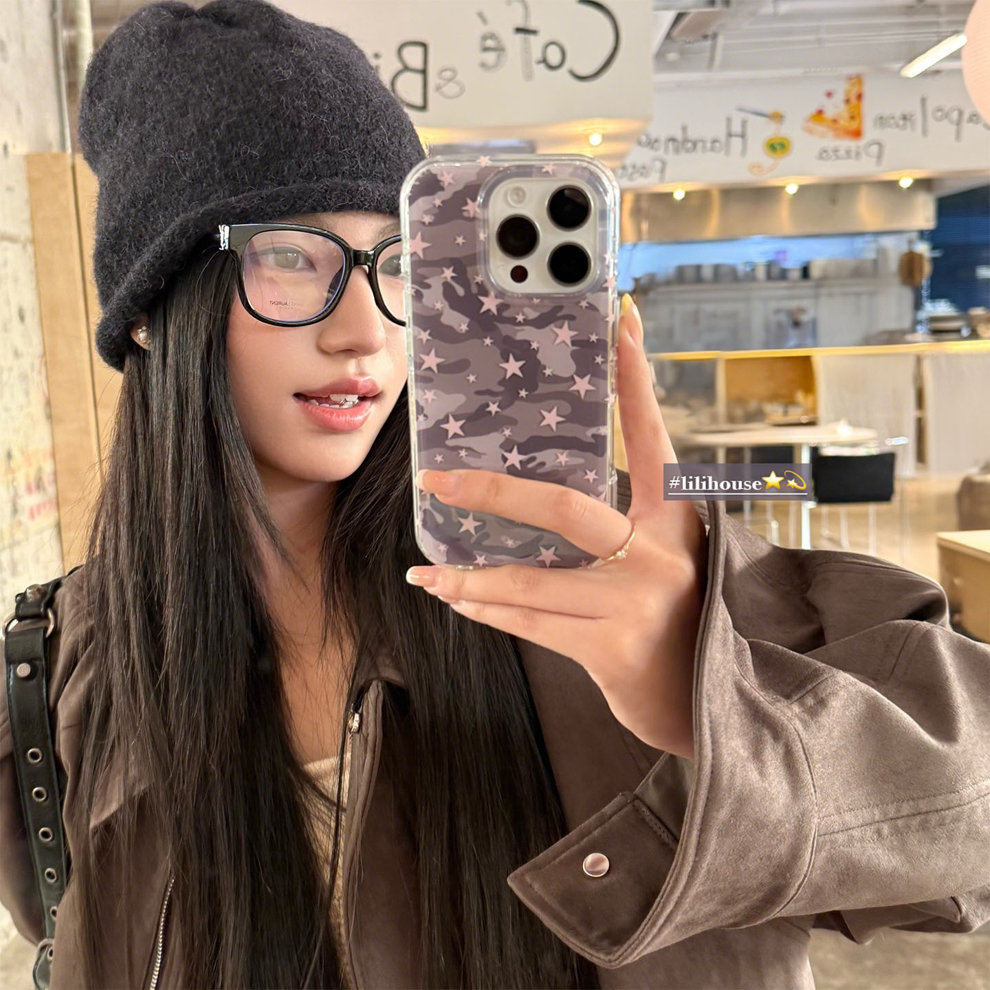 小众甜酷少女满屏星星苹果手机壳