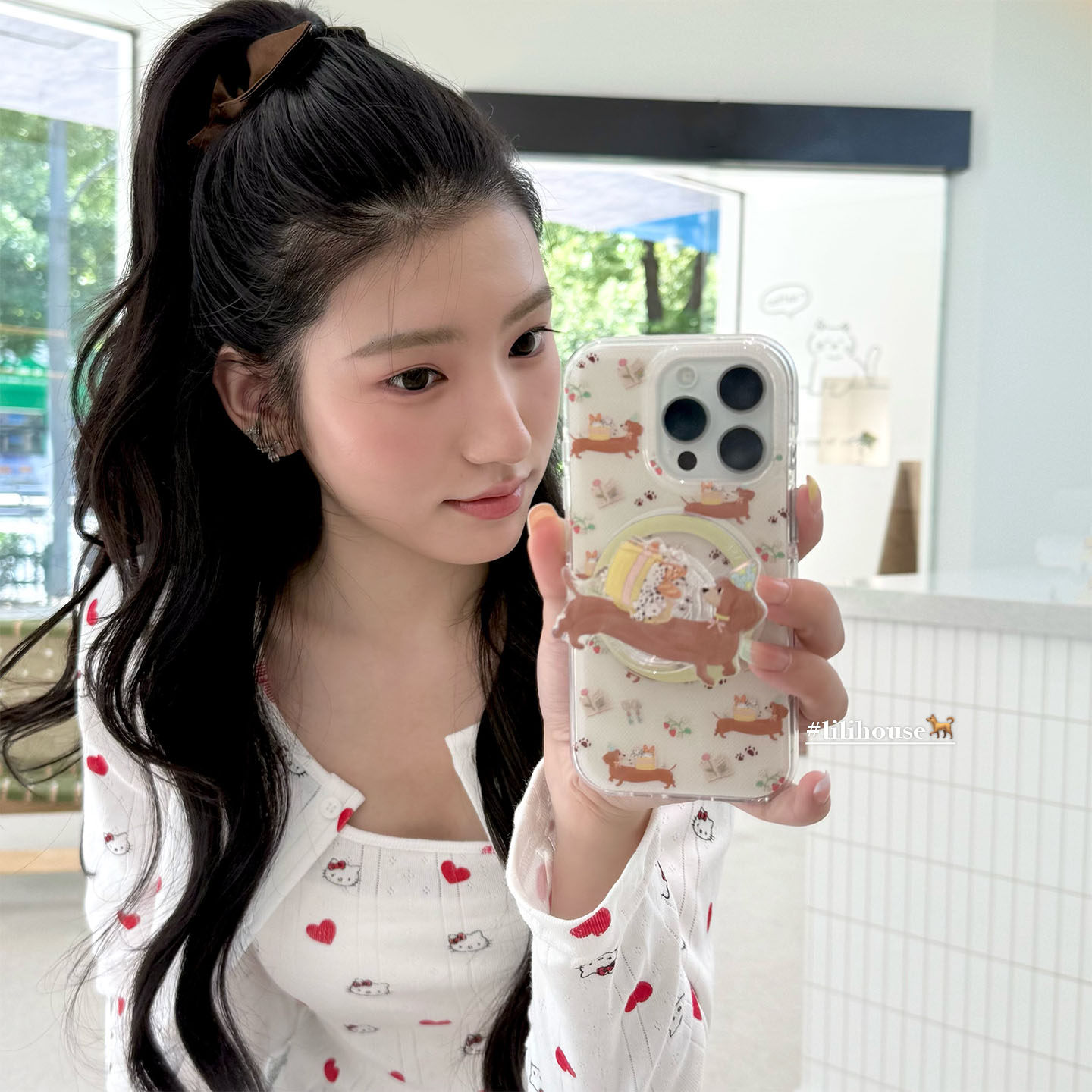 lilihouse韩国ins可爱小碎花腊肠狗磁吸支架15适用16pro苹果16ProMax手机壳iPhone16全包14新款14Pro保护套女,3C数码配件,手机保护套/壳,淘宝优惠券,粉丝福利购,淘宝优惠卷