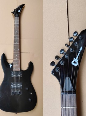 Charvel电吉他黑色双双拾音器正常使用划痕弦距低正常9成新实拍