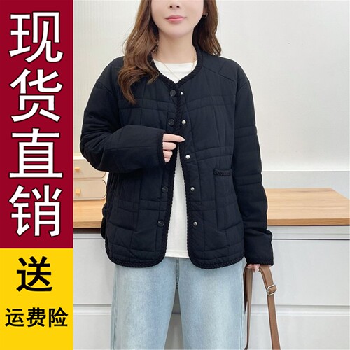 韩系大码宽松纯色夹棉轻薄