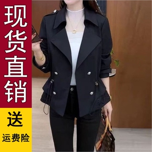 韩版短款外套女2026春秋季减龄收腰显瘦风衣妈妈上衣时尚修身