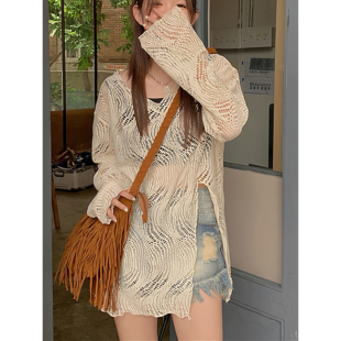 可下水 外罩衫 海边度假泳装 防晒衣沙滩外套温泉泳衣外搭比基尼长袖