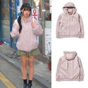 番薯欧尼自制MSCHF秋季可拆卸隐藏连帽设计粉色宽松工装外套夹克